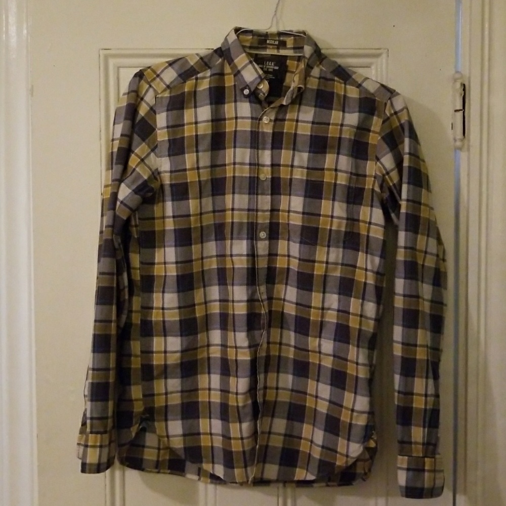 H&M check shirt yellow